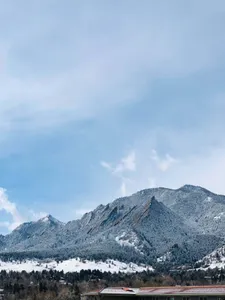 Boulder Flatirons in the snow