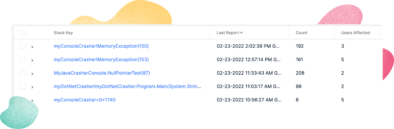 Summary Page Stack Key